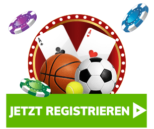 bahigo-registrieren Sportbälle mit Spielkarten und bunten Casino Chips